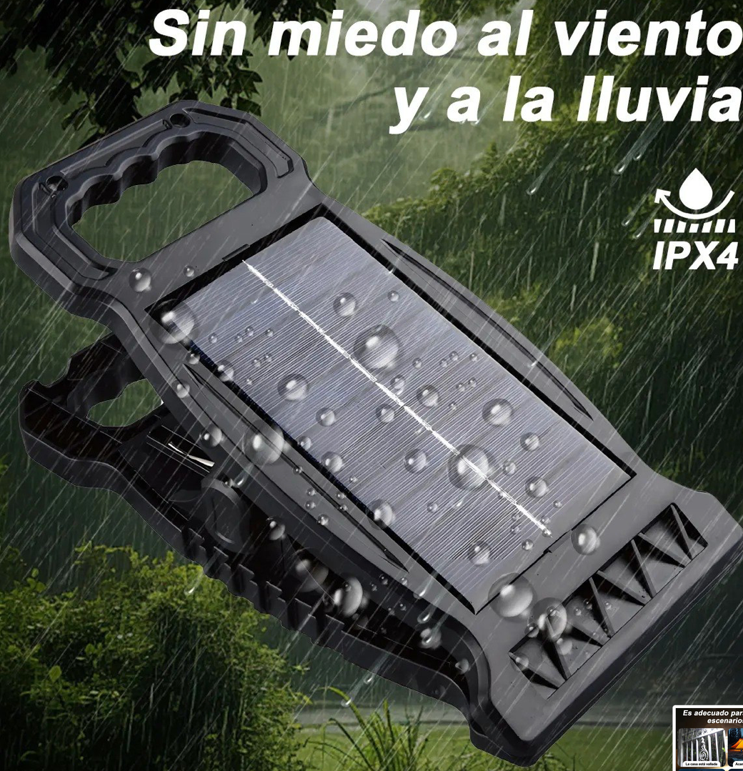 Lámpara Solar LED con Clip y Detección de Movimiento