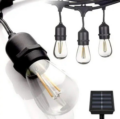 Guirnalda de Luces LED Solares Estilo Vintage