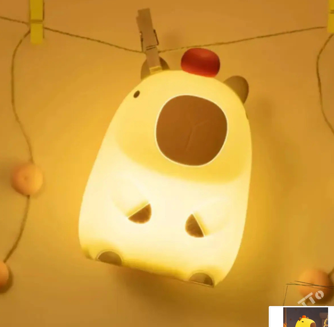 Lámpara de Noche LED Diseño de Carpincho / capibara