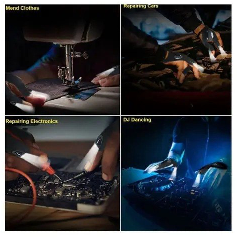 Guantes LED Multifuncionales con Linterna