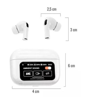 Audífonos Inalámbricos TWS con Estuche de Pantalla LED Táctil Inteligente