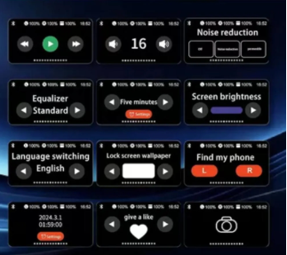 Audífonos Inalámbricos TWS con Estuche de Pantalla LED Táctil Inteligente