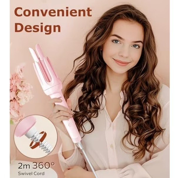 Rizador de Pelo Automático Inalámbrico / Giratorio con Revestimiento Cerámico