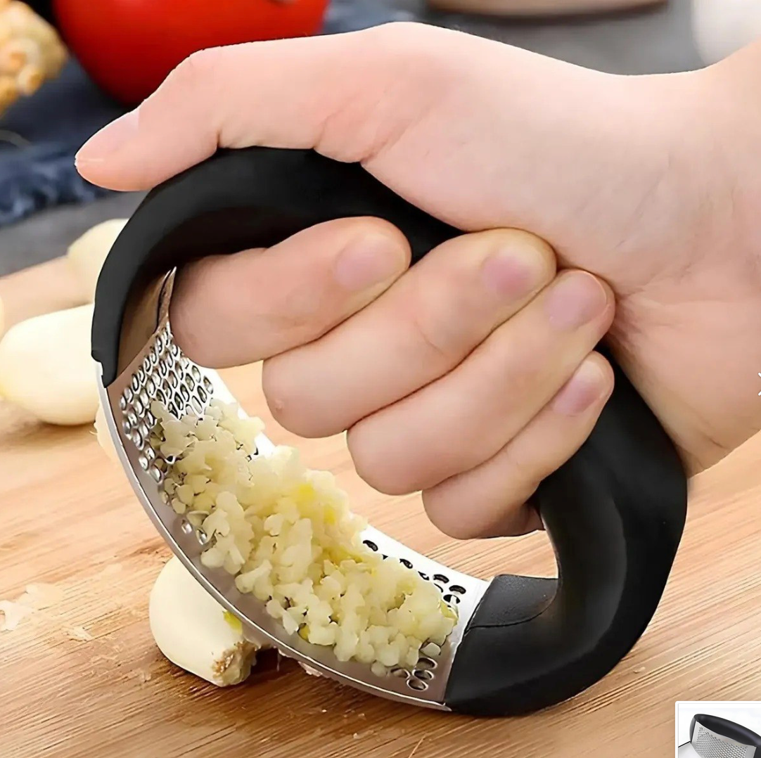 Prensa Ajos de Acero Inoxidable con Mango Ergonómico