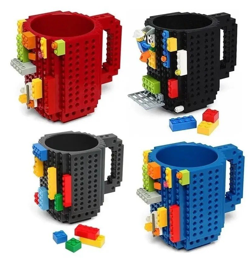 Taza de Café Armable Tipo Bloques de Construcción (Build-On Brick Mug)
