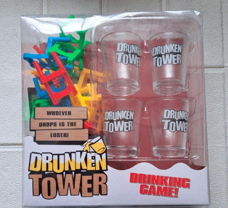 Juego de Mesa "Drunken Tower" (Torre de Sillas)