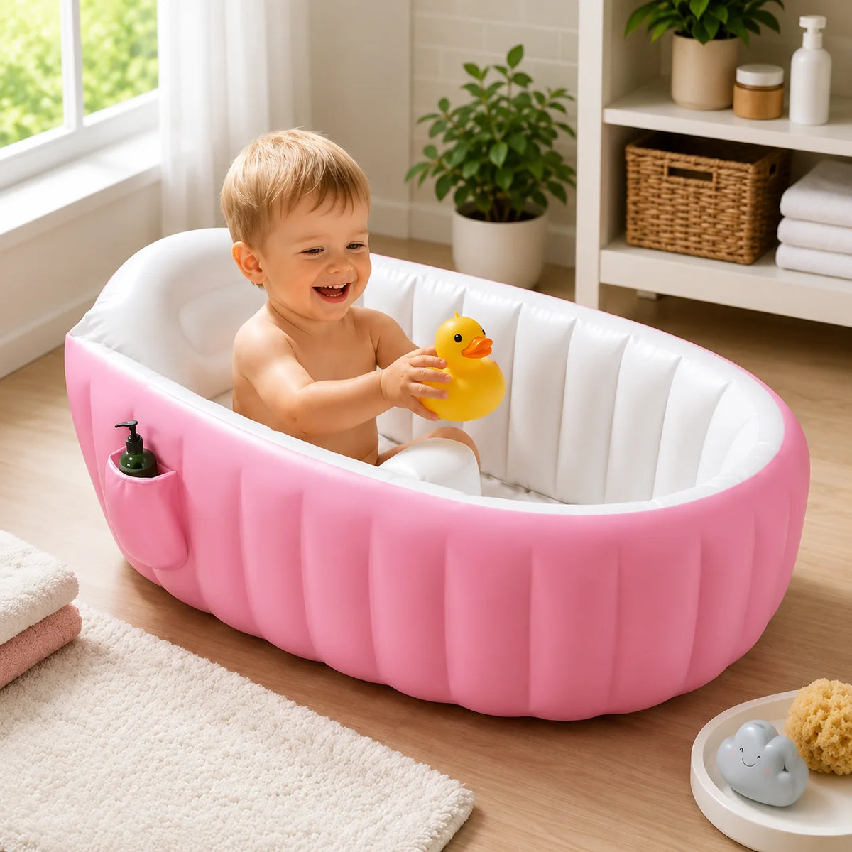 Bañera portátil inflable para niños