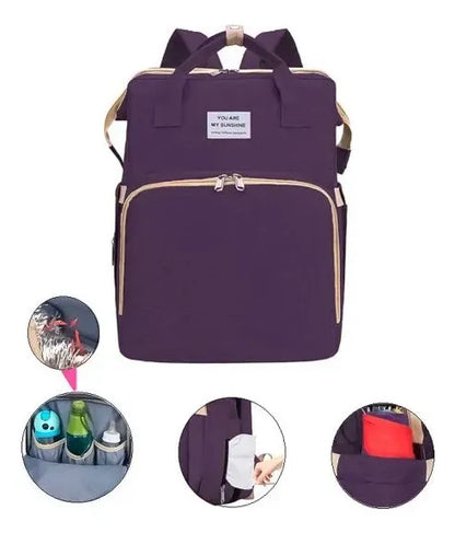 Mochila Pañalera Cuna 3 en 1