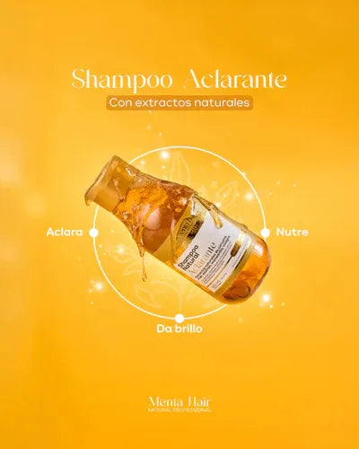 Shampoo Menta Hair Aclarante Natural con miel de 550 ml