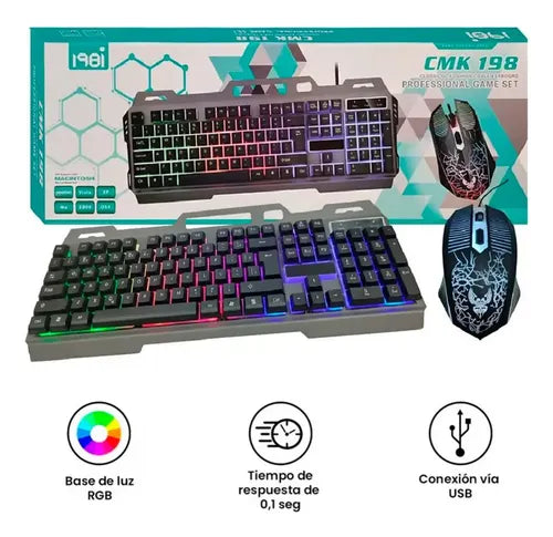 Teclado + Mouse Gaming de Cable