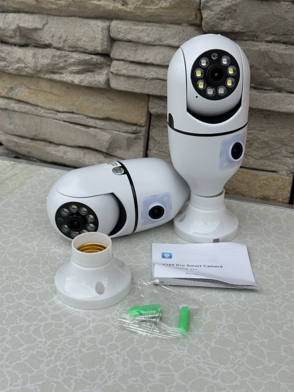 Foco cámara de seguridad 360 doble