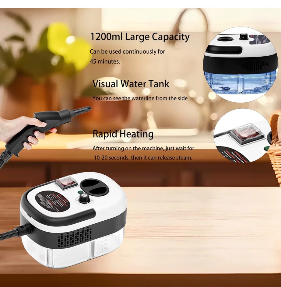 Limpiador vapor portátil 2500W