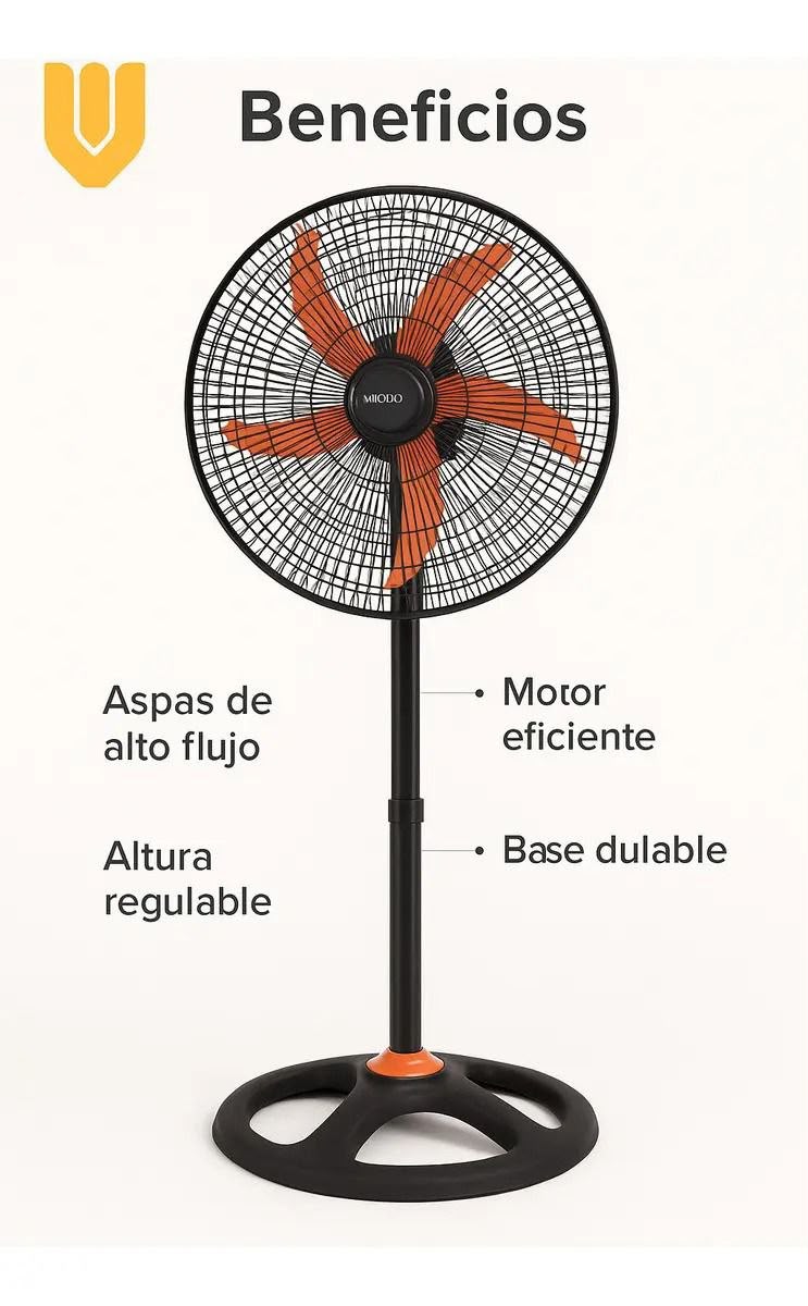 Ventilador de pie 5 aspas