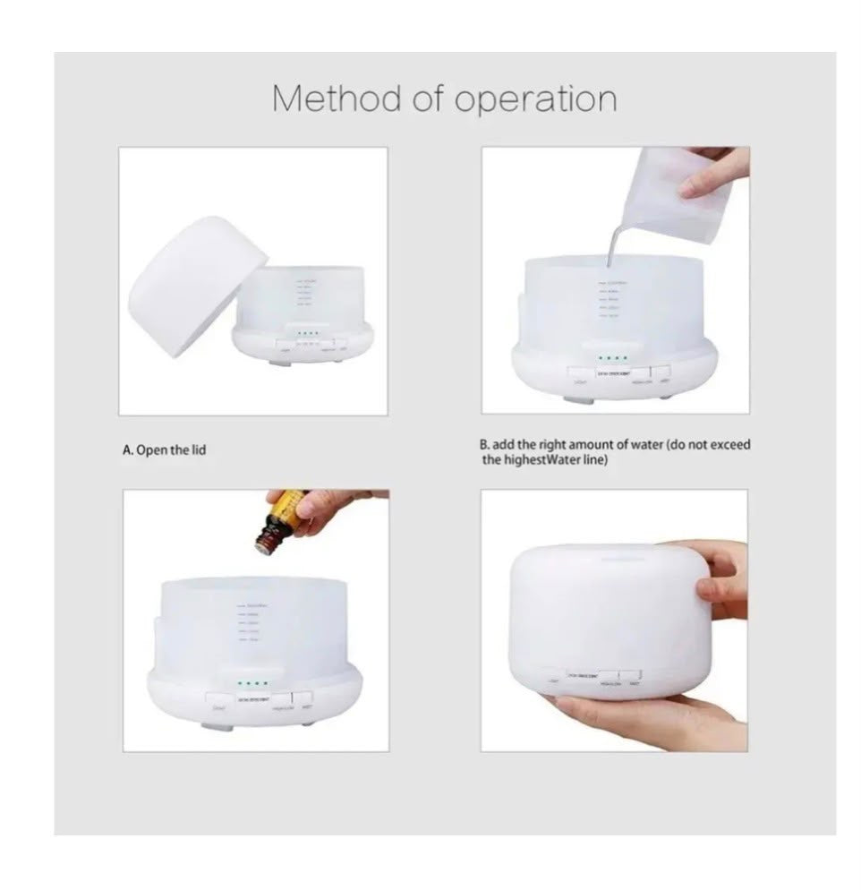 Humidificador con luces led de colores