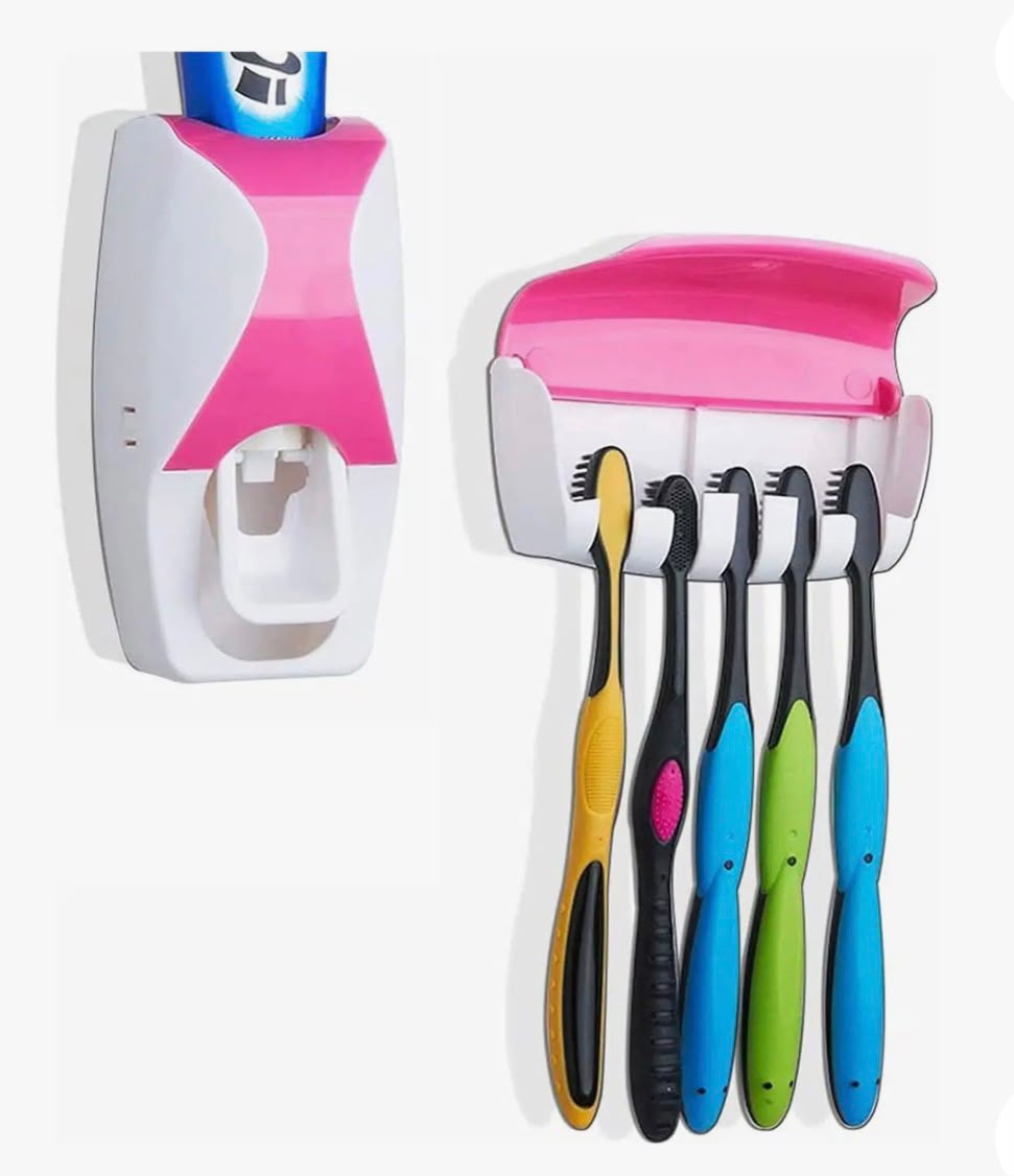 Dispensador de pasta dental porta cepillos