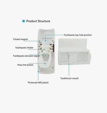 Dispensador de pasta dental porta cepillos