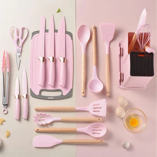 Set de utensilios de silicona 19 pcs