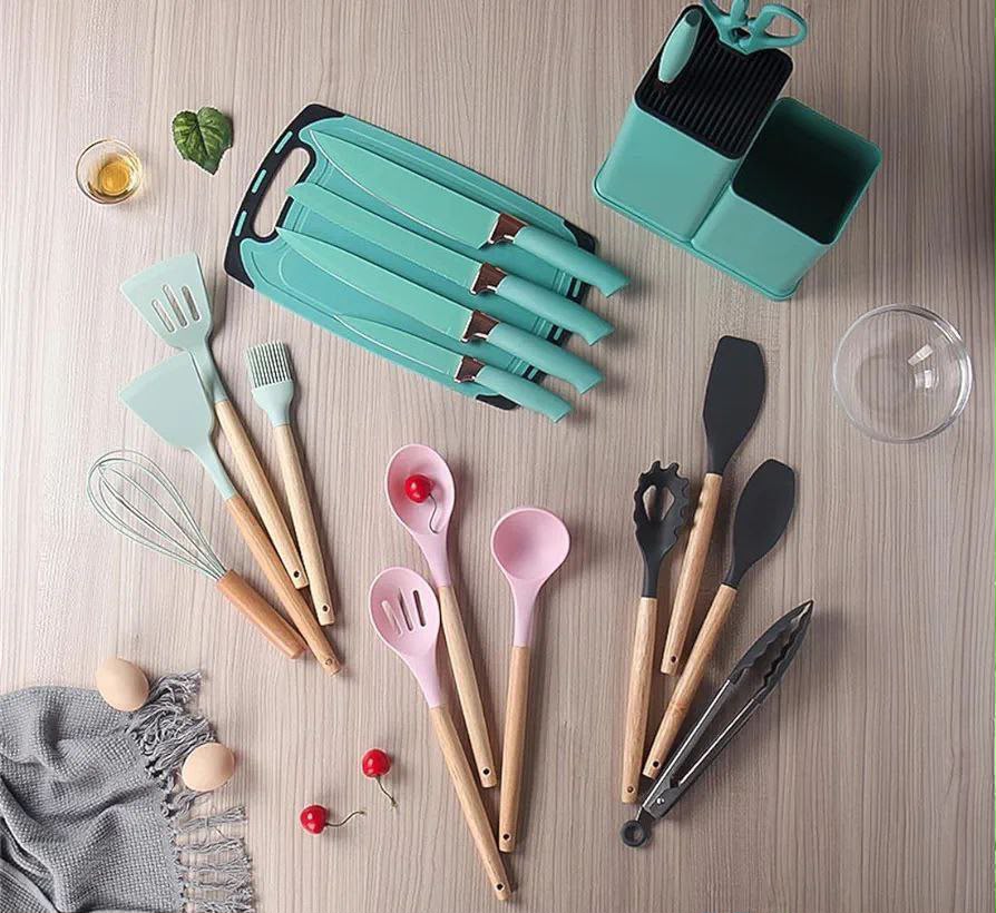 Set de utensilios de silicona 19 pcs
