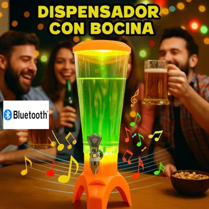 Dispensador de cerveza con led y parlante