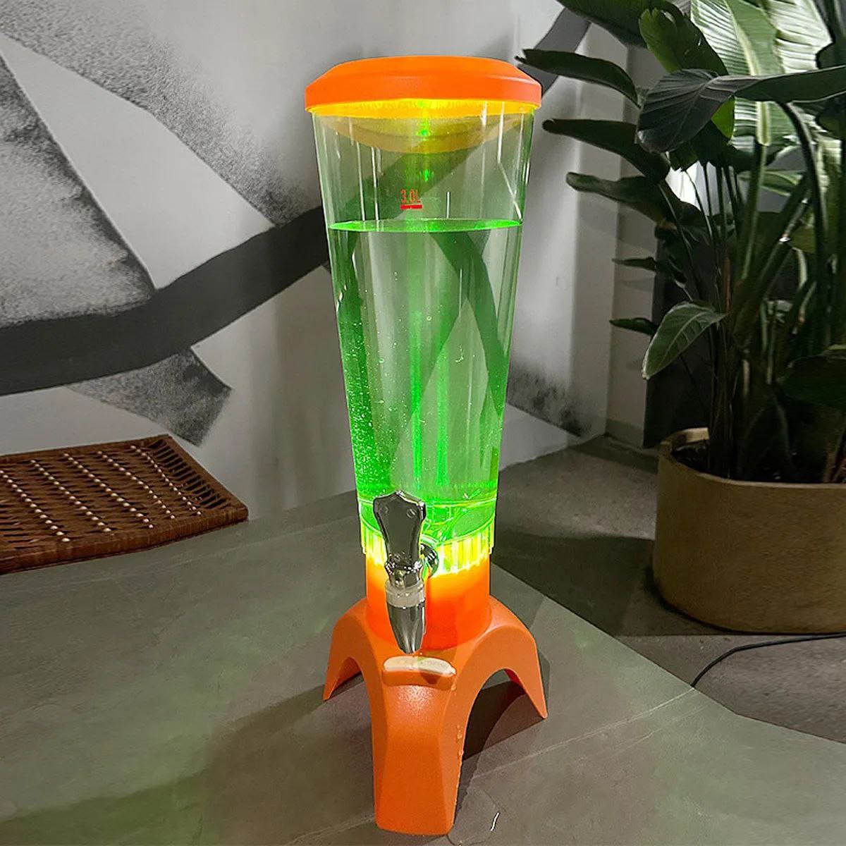 Dispensador de cerveza con led y parlante