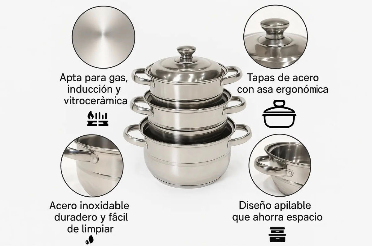 Set de ollas 3 pcs