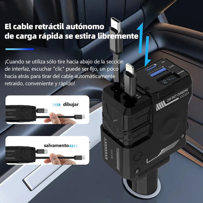 Cargador retráctil 4 en 1
