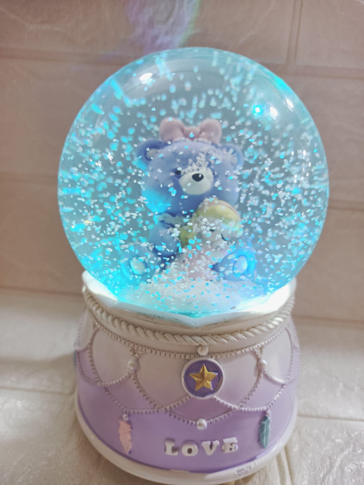 Lámpara musical de cristal