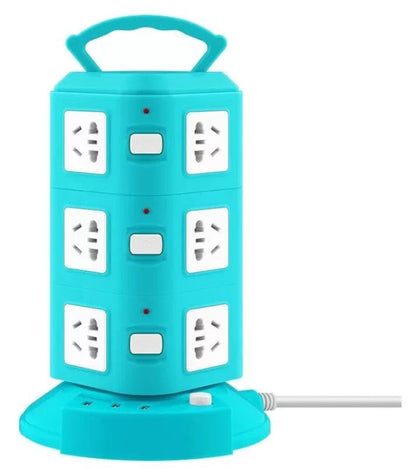 Torre multi tomacorriente 12 enchufes