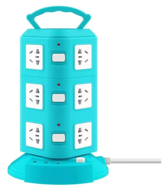 Torre multi tomacorriente 12 enchufes