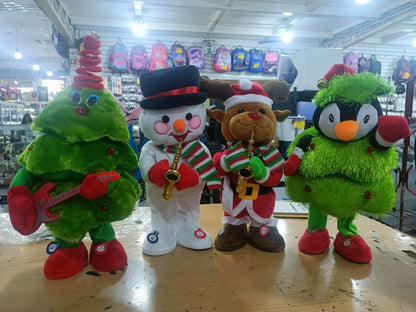 Muñecos navideños bailarines