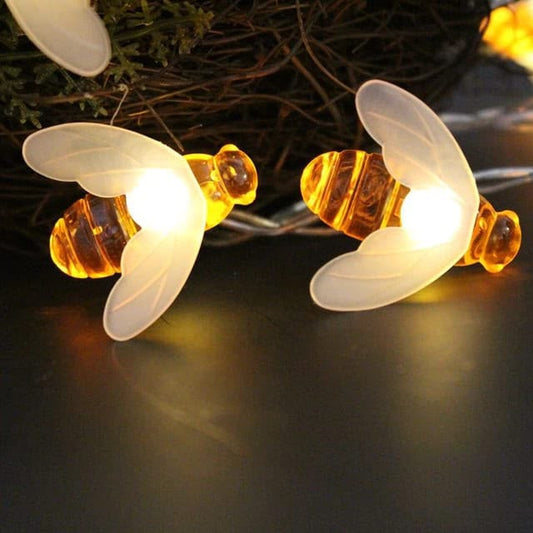 Guirnalda con luces led en forma de abeja