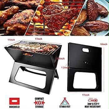 Parrilla asadora en acero portátil