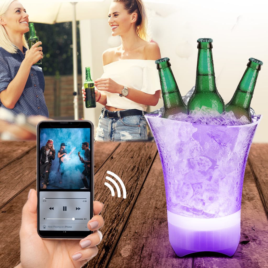Balde para hielo led bluetooth