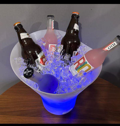 Balde para hielo led bluetooth