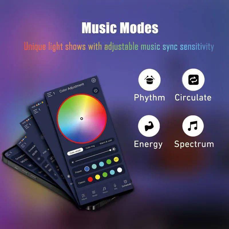 Lampara led RGB con control