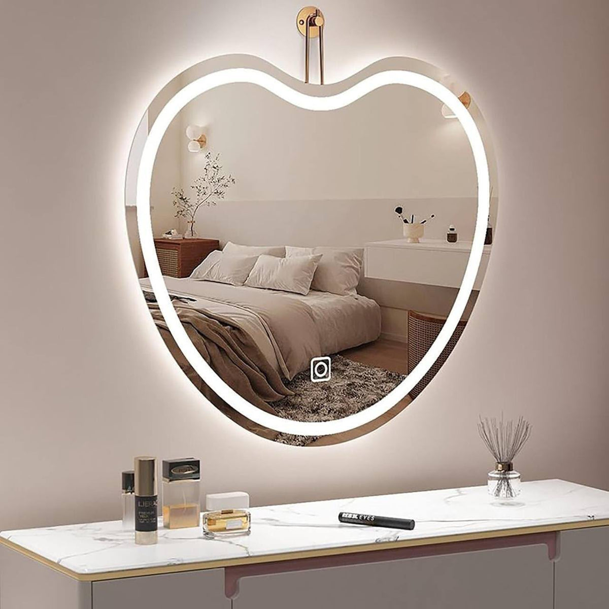 Espejo led corazon 60cm