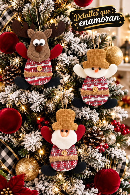 Adornos colgantes navideños