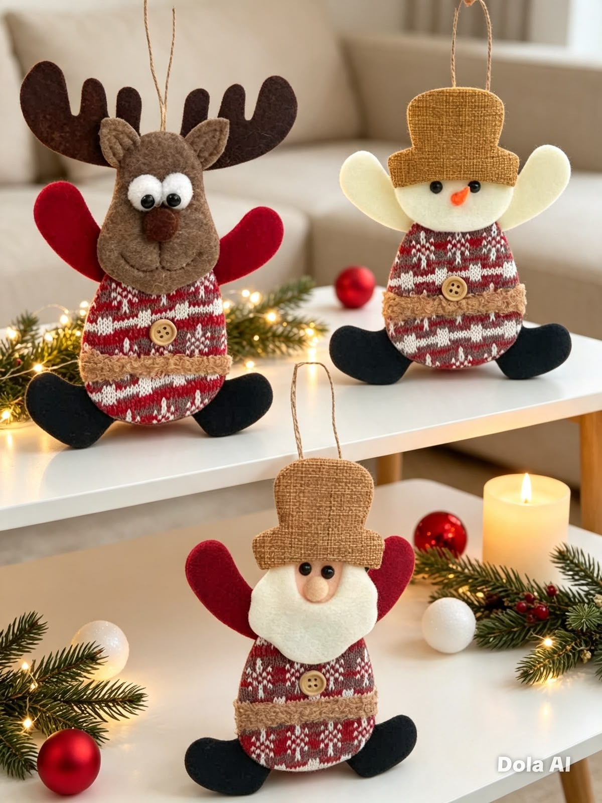 Adornos colgantes navideños