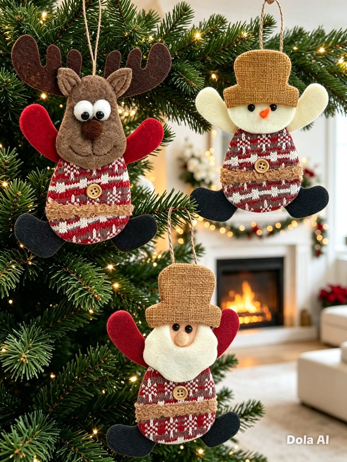 Adornos colgantes navideños