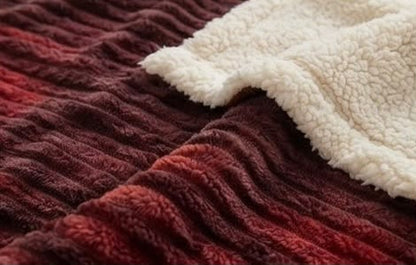 Colcha peluche rayada