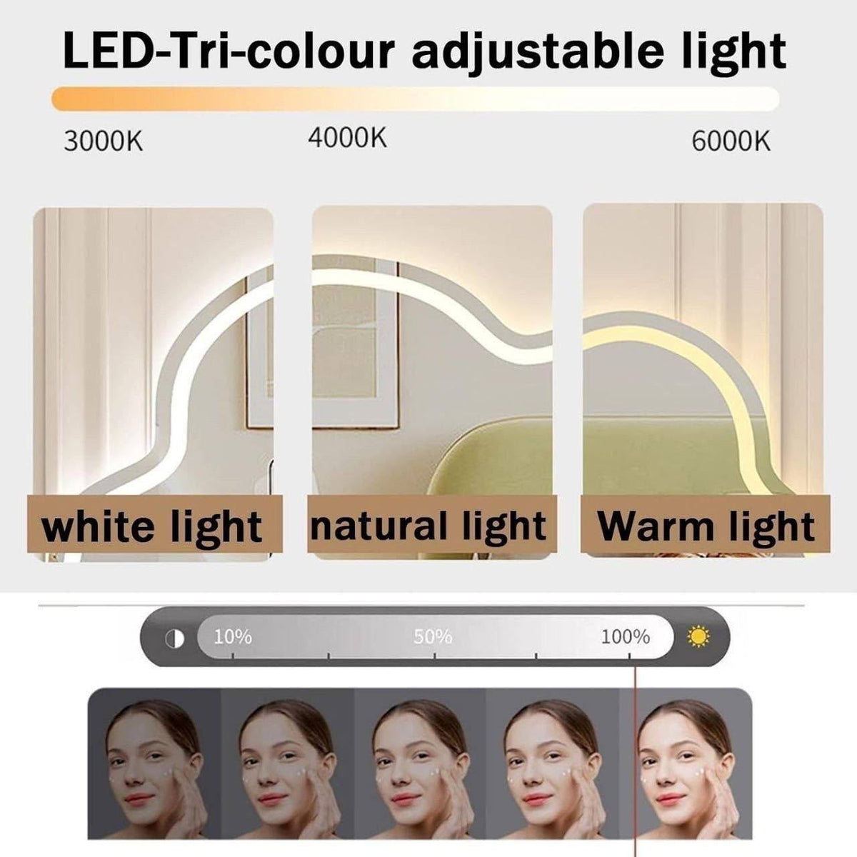 Espejo led de nube 70x50