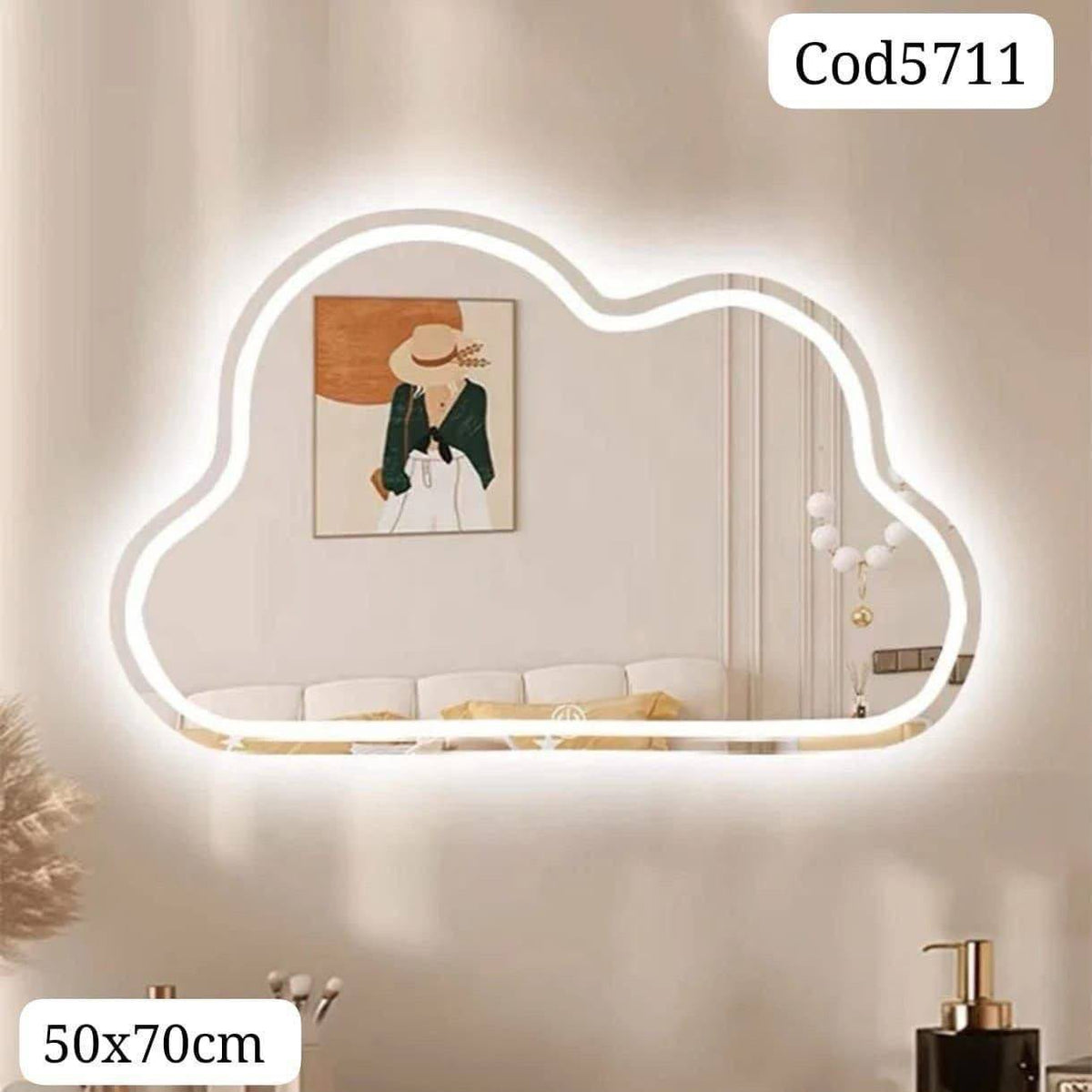 Espejo led de nube 70x50