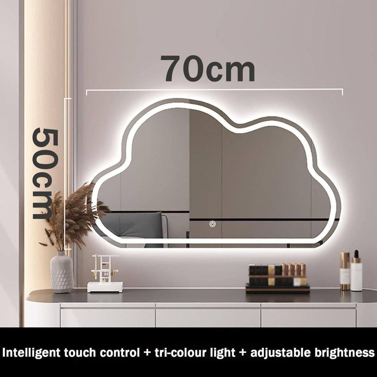 Espejo led de nube 70x50