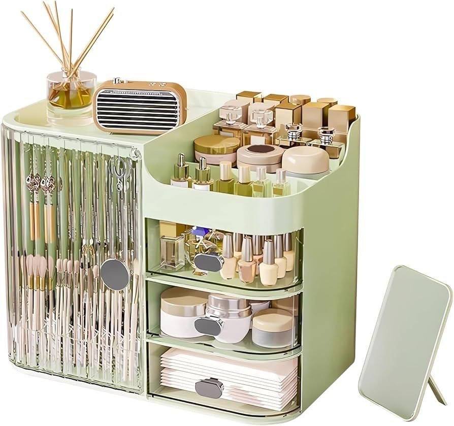Organizador de maquillaje con espejo