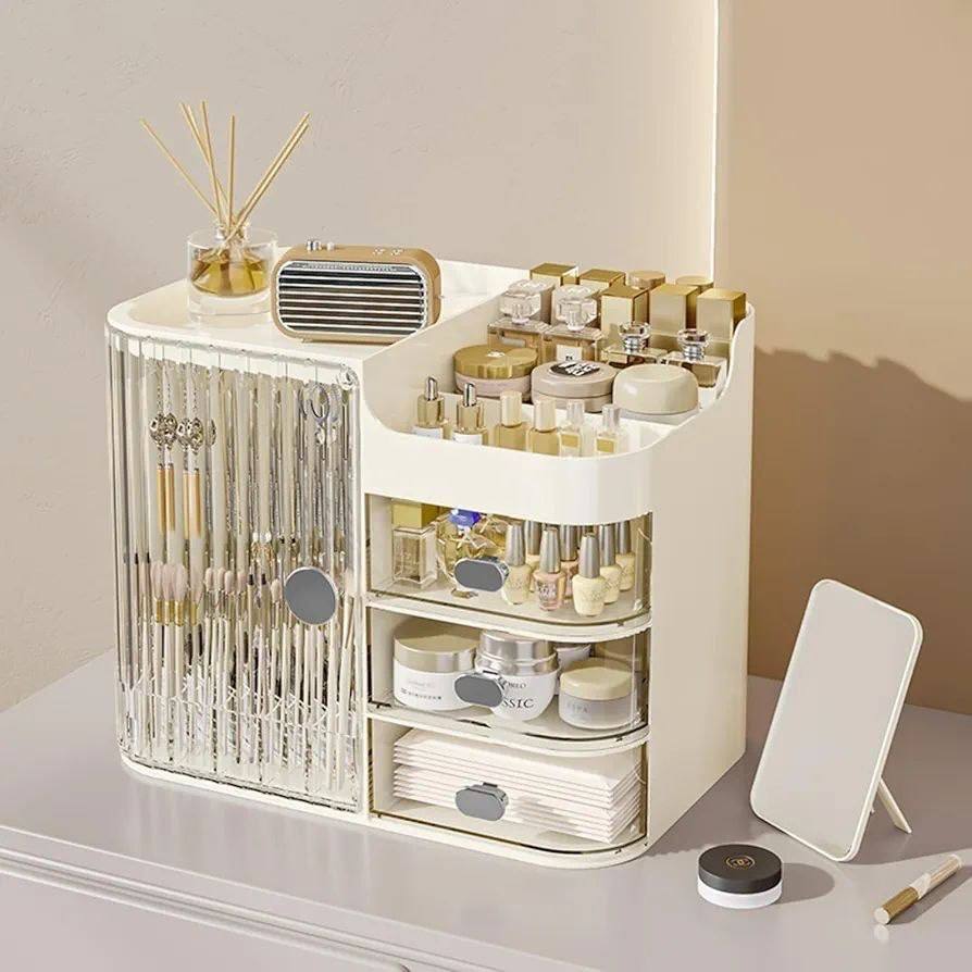 Organizador de maquillaje con espejo