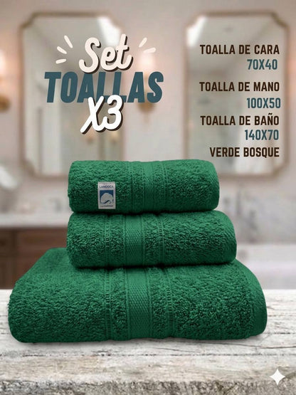 Set toallas x3