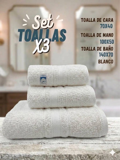 Set toallas x3