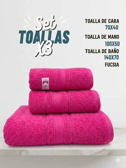 Set toallas x3