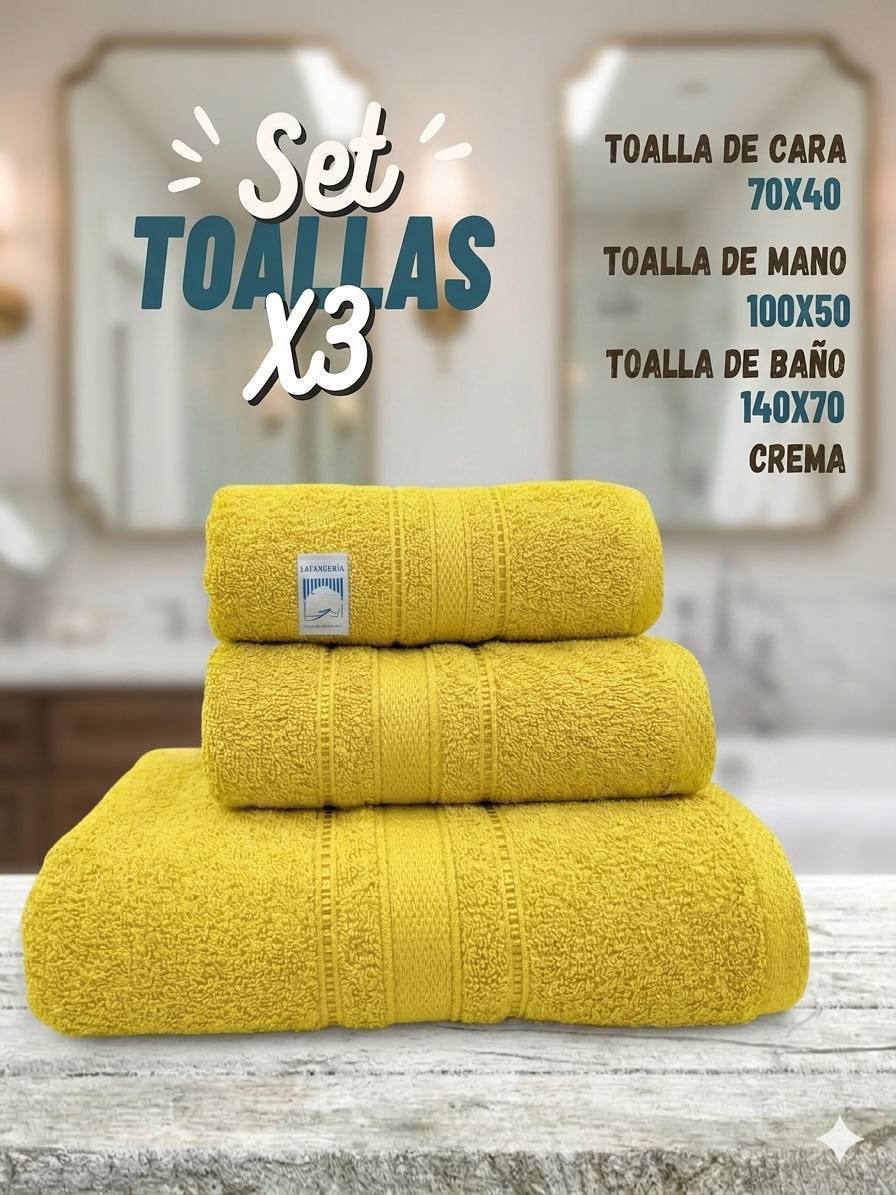 Set toallas x3
