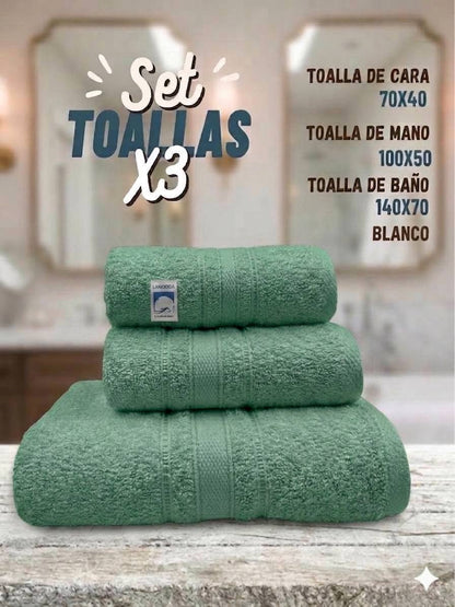 Set toallas x3